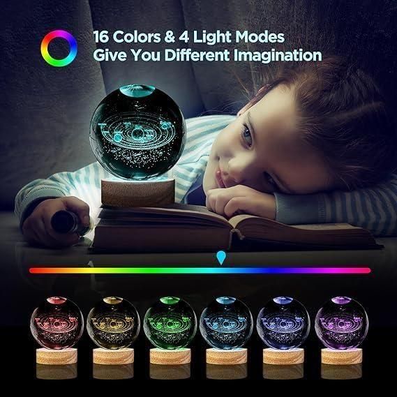 Celestara | 3D Crystal Lamp Ball(Assorted Design)